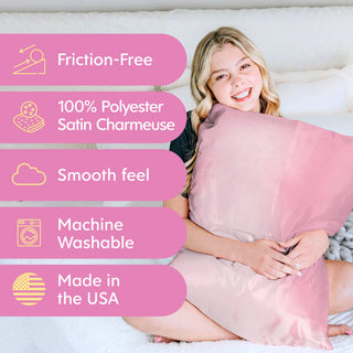 2PK Satin Pillowcase- STANDARD/QUEEN