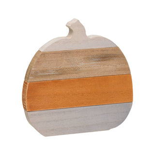 Lrg. Gry/Wood/Orange Plank Fall Pumpkin