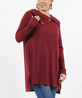 Button Detailed Collar Tunic