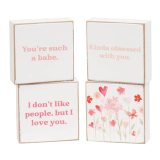 Valentine's Kinda Obsessed 2” Square Block