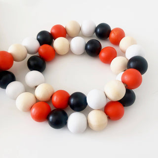 Holliday Wood Bead Garland