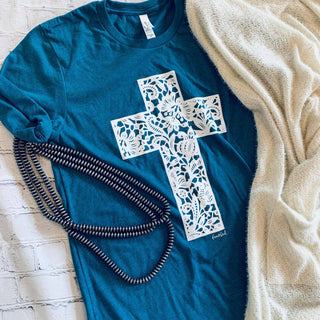 Lace Cross Faith Graphic Tee