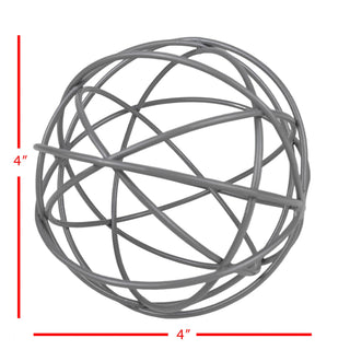 Eleanor Gray Metal Orb Decorative Ball
