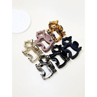 Neutral Tone Puppy Hair Claw Clip