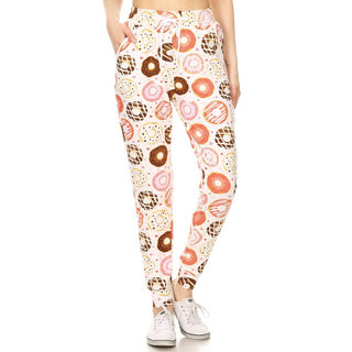 Donut Print | Buttery Soft Print Joggers with Drawstring