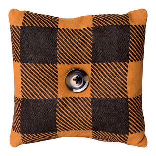 Black / Orange Mini Decorative Pillow
