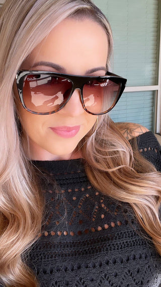 Hair Friendly Sunglasses - Ember/Brown Cheetah