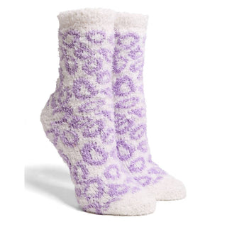Leopard Crew Fuzzy Winter Socks