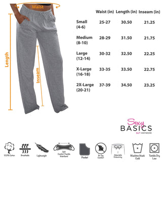 Women's Soft Cotton Drawstring Lounge Pants
