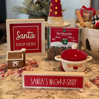 Santa Stop Here/CozySeason Laser Christmas Frame (Reversible)