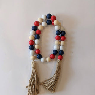 Holliday Wood Bead Garland