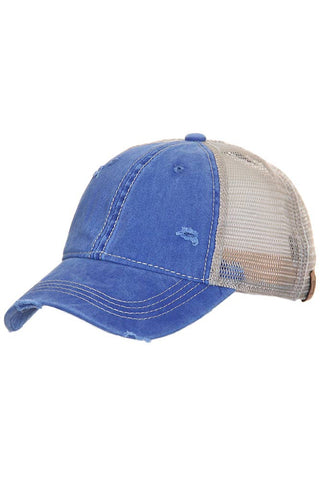 C.C Brand Mesh Back Ponytail Baseball Cap