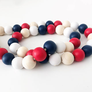 Holliday Wood Bead Garland