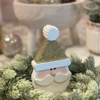 Gold Glitter Santa Christmas Cutout