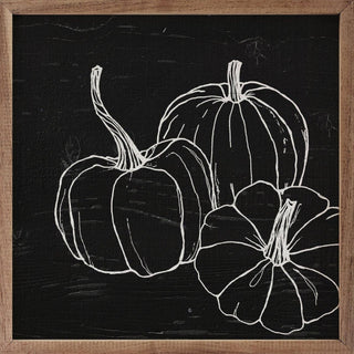 Wood Sign - Black Trio Pumpkins