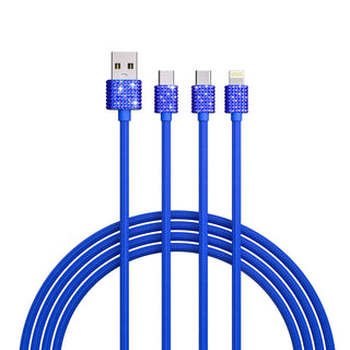 3-in-1 Cables for iPhone/iPad & Android - 6 Ft