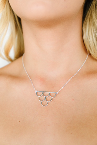 Delicate Honey Comb Pendant Necklace