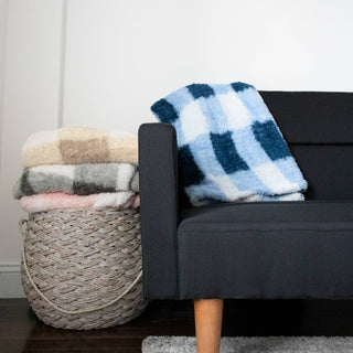 Plaid Sherpa Throw Blankets