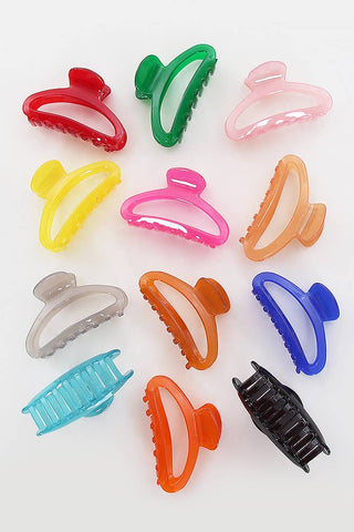 Solid Open Hair Claw Clip