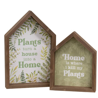 Plant House  Shaped Box Signs