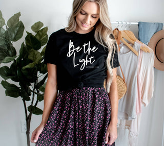 Be The Light on Black Bella Graphic Tee