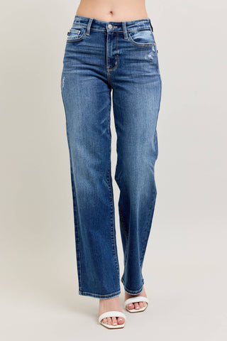 Dark Wash 90's Straight Leg