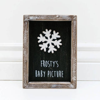 5x7 wood framed sign (FROSTY BABY) Christmas Decor