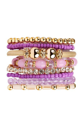 PURPLE BEADED BRACELETS