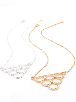 Delicate Honey Comb Pendant Necklace