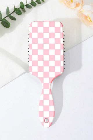 Checkered Pattern Paddle Brush