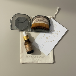 Lymphatic drainage face brush + fountain of youth serum set