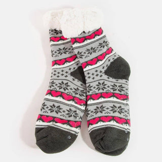 Snow Hearts Christmas Socks
