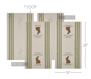 Bunny Hop Cottontail Candy Co Tea Towel