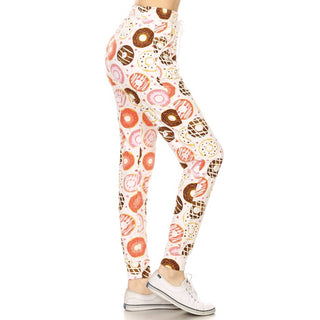 Donut Print | Buttery Soft Print Joggers with Drawstring