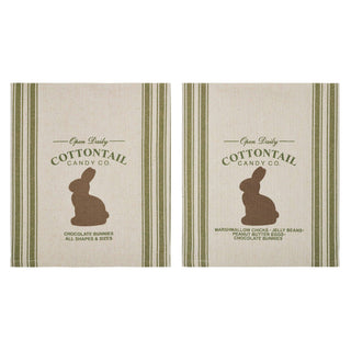 Bunny Hop Cottontail Candy Co Tea Towel