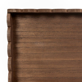 Wood Scallop Tray
