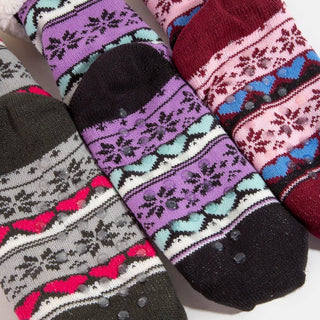 Snow Hearts Christmas Socks