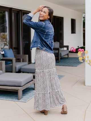 Polka Dot Maxi Skirt