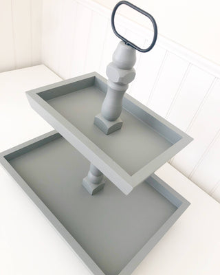 Wood Tiered Tray - Rectangle 15"