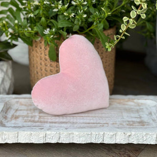 Pink Velvet Stuffed Heart