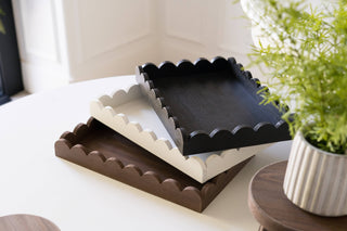 Wood Scallop Tray