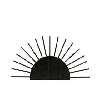 Black Wooden Chunky Sun Shape