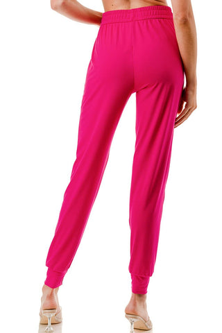 PLUS SOLID DRAWSTRING JOGGERS