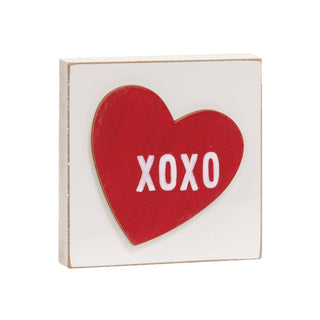 XOXO Heart Square Block