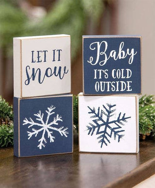Let It Snow/Snowflake Square Block