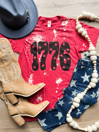 1776 Bleached Red Graphic Tee